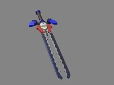 Futuristic Sword Low-poly 3D model