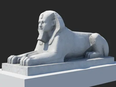 Crystal Palace Sphinx Low-poly 3D model