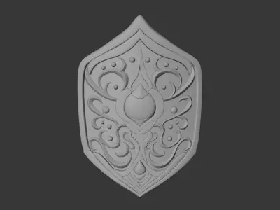 Fantasy Ornate Shield 3D model
