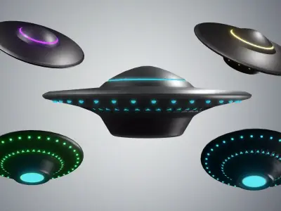 Sci-Fi Alien UFO Air Craft Free low-poly 3D model