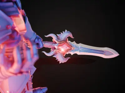 Stylized Sword - Dragonsoul Edge Draconyx - Game Ready 3D model