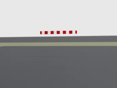 Construction Barrier Version 1 600-31 100x1200mm Low-poly 3D model