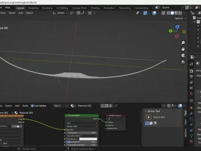 Longbow Free low-poly 3D model