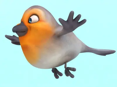 Fun Red Robin 3D model