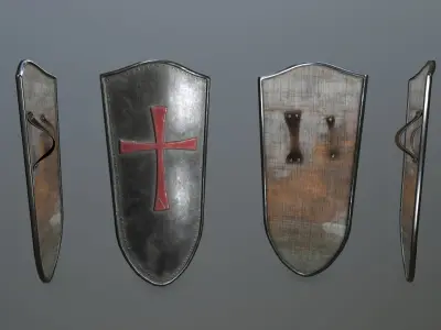 shield set 1 roman soldier Low-poly 3D model