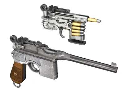 Mauser C96 Broomhandle  3D model