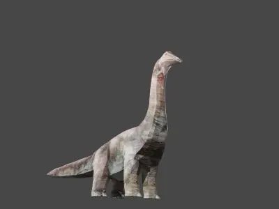 BRACHIOSAURS DINOSAUR Low-poly 3D model