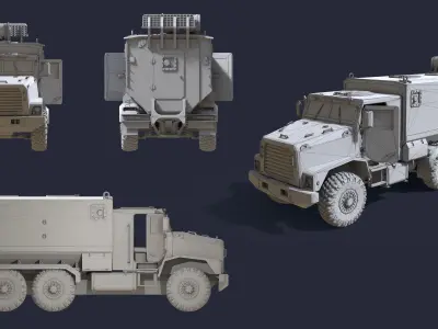 Cargo Truck Low-poly 3D model