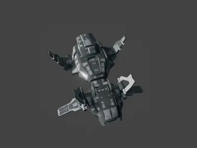 SciFi Spaceship Bomber 3D model
