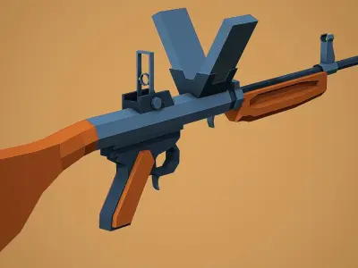 Stylized Burton LMR Low Poly Mobile Ready Low-poly 3D model