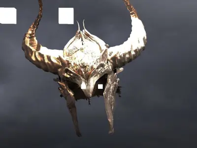 Devine Viking Angel Helmet 3D model