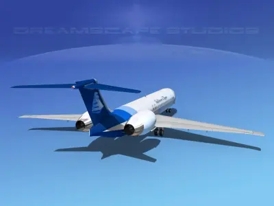 McDonnell Douglas MD-87 Baltimore Clipper 3D model