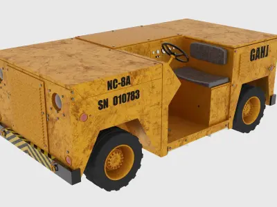 US Navy  Aircraft NC-8A Mobile Electric Power Plant  Tractor Low-poly 3D model