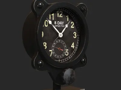 WWII Aircraft Clock 3D model