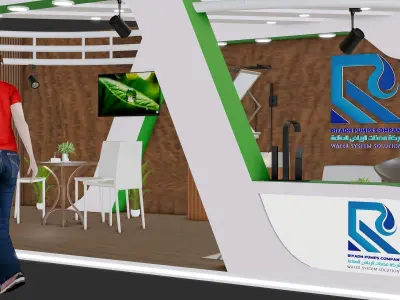 400x900 Booth Design 3D Project File Free Download Free low-poly 3D model