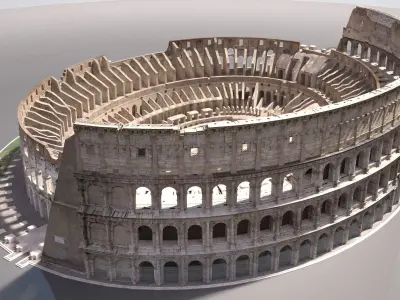 Roman Colosseum Ruins High detail 3D model