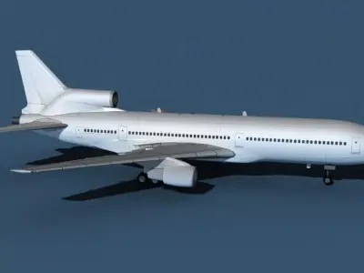 Lockheed L-1011-50 Unmarked 1 3D model