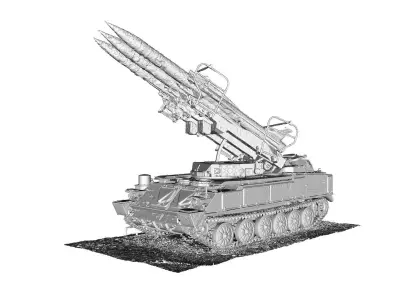 SPU 2 P25M1 launcher on the GM-568 tracked chassis 3D model