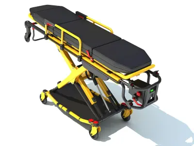 Ambulance Stretcher Trolley 3D model