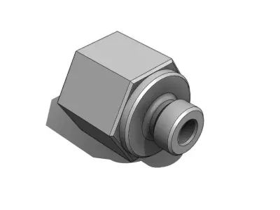 Conexao Connection Femea Female 1-4 NPT x Macho Male M10 x 1 3D model