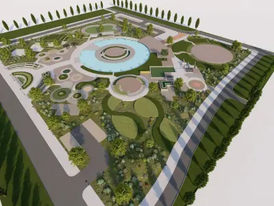 park-public park-Private Park Landscape Urban 3D model