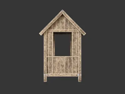 Medieval Defense Guardpost Large Low-poly 3D model