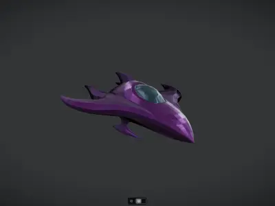 Spacecraft Jet aircraft plane 3dmodel 6 3D model