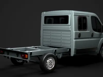Peugeot Boxer Manager Chassis Truck Crew Cab 3450 WB 2020 3D model