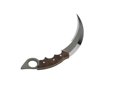 Hunting knife 01 3D model