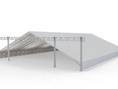 Hangar 63 Meters Long 3D model