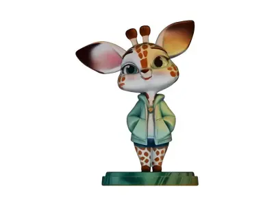 Cute Giraffe 3D model