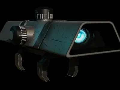 scifi scope Low-poly 3D model