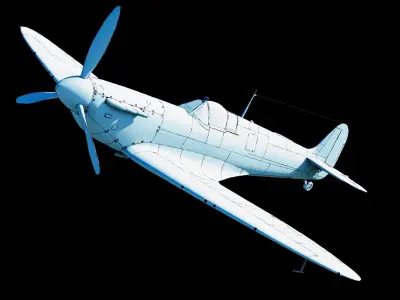 World War 2 Mark 1 Supermarine Spitfire 3D model