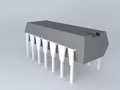 IC DIL 14 Free 3D model