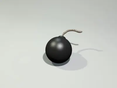  Pirate bomb Free low-poly 3D model