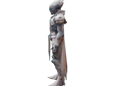 scifi fantasy bioluminescent morph guardian from another worl... 3D model