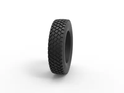 Semi truck tire 7 Scale 1 to 25 3D print model