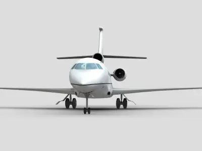 Dassault Falcon 8X Low-poly 3D model