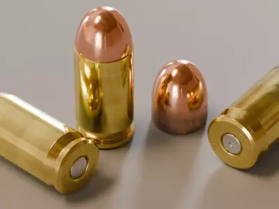 380 ACP 380 Auto Bullet Cartridge 3D model