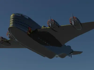  Flying submarine Cruiser 3D model