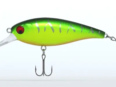 colorful fishing lure 3D model