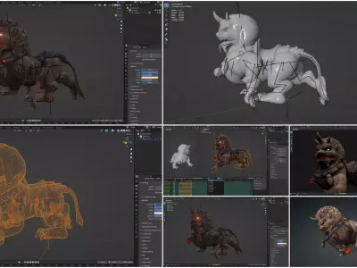 Pack-11 Mythical Creatures 3D model