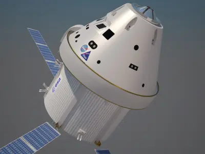 NASAs Orion space craft animated 3D model