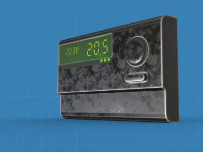 Temperature controller Low-poly 3D model