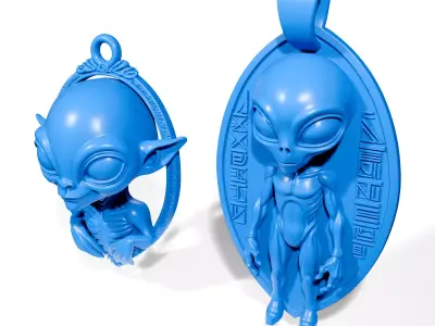 Aliens Pendants 2 3D print model