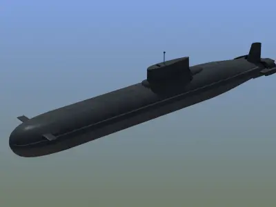 Typhoon Submarine Low-poly 3D model