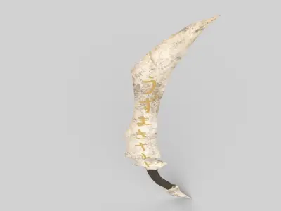 Stylized knife Low-poly 3D model