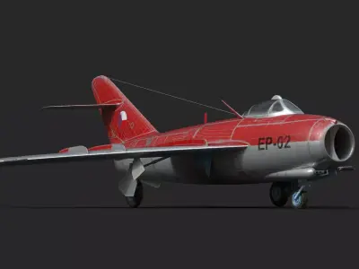 mig-17 Czech Low-poly 3D model
