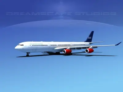 Airbus A340-600 SAS 3D model