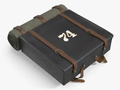 US Backpack 74th New York Infantry with Straps 3D model